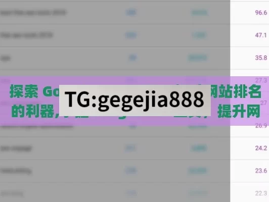 探索 Google SEO 工具，提升网站排名的利器,掌握Google SEO工具，提升网站排名的秘诀