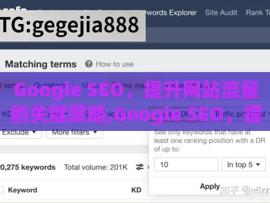 Google SEO，提升网站流量的关键策略,Google SEO，提升网站排名的黄金法则