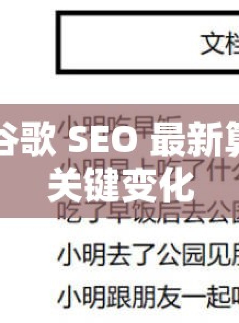 深度解析谷歌 SEO 最新算法更新的关键变化