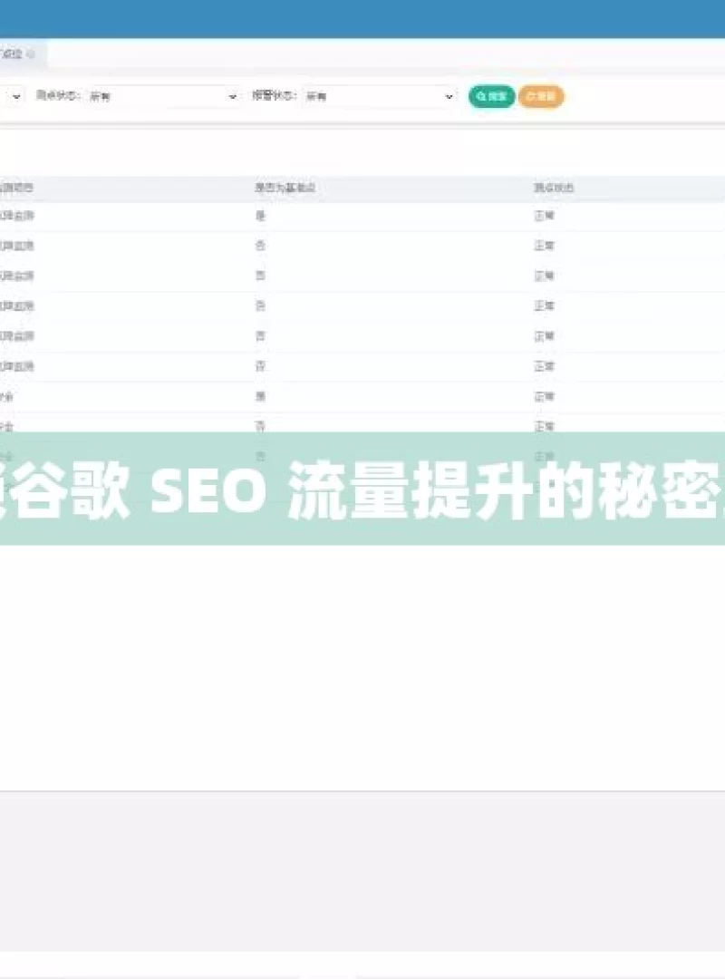 解锁谷歌 SEO 流量提升的秘密武器