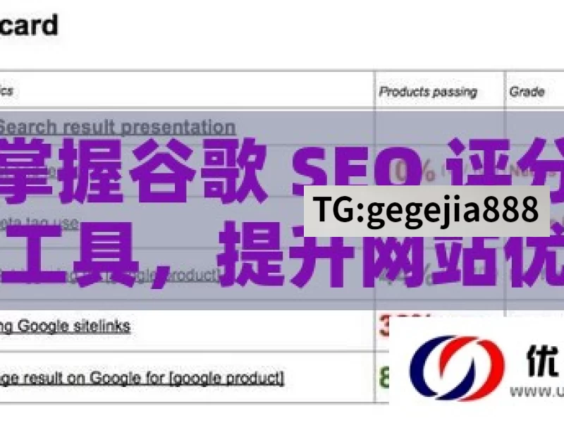 掌握谷歌 SEO 评分工具，提升网站优化效果