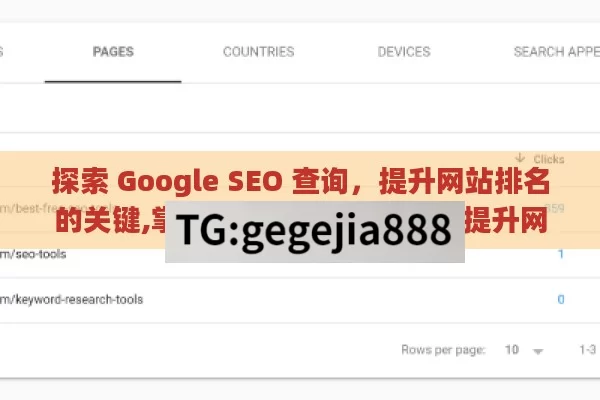 探索 Google SEO 查询，提升网站排名的关键,掌握Google SEO查询，提升网站排名！